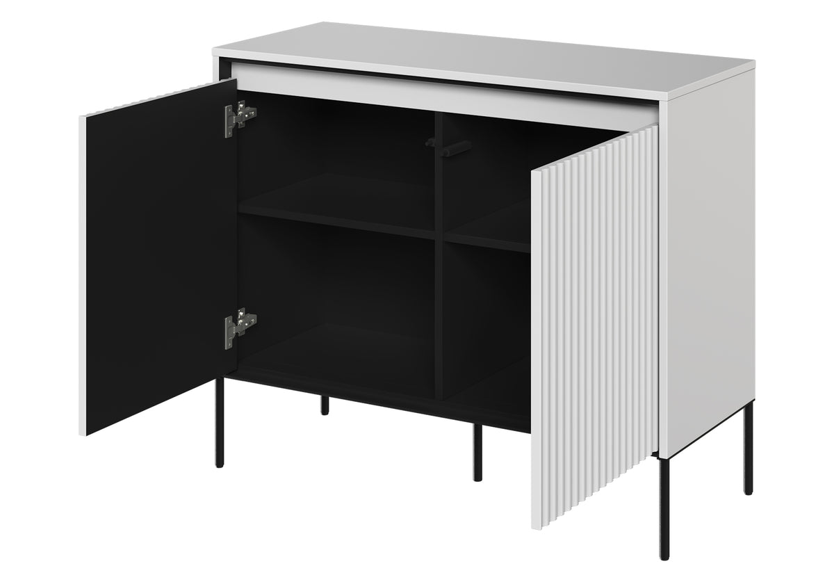 Commode 2 portes Trend 98 cm avec LED Blanche