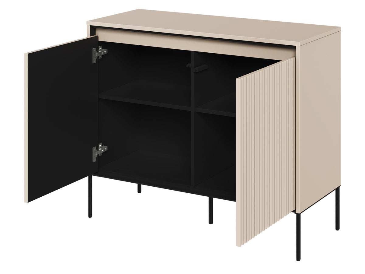 Commode 2 portes Trend 98 cm avec LED Beige