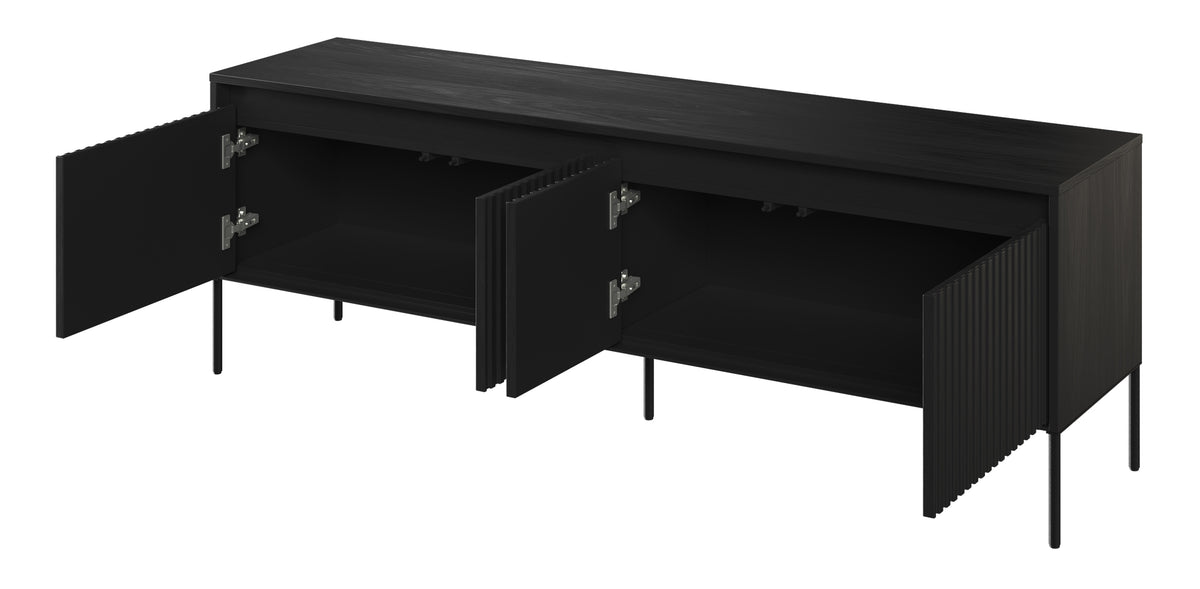 Meuble TV Trend 167 cm avec LED Noir