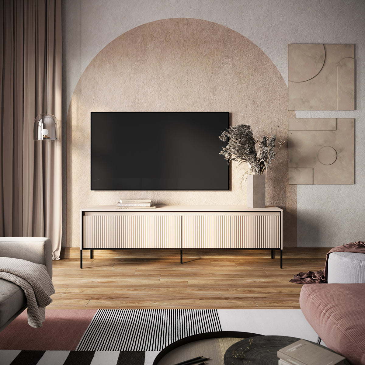 TV-Schrank Trend 193 cm mit LED Beige