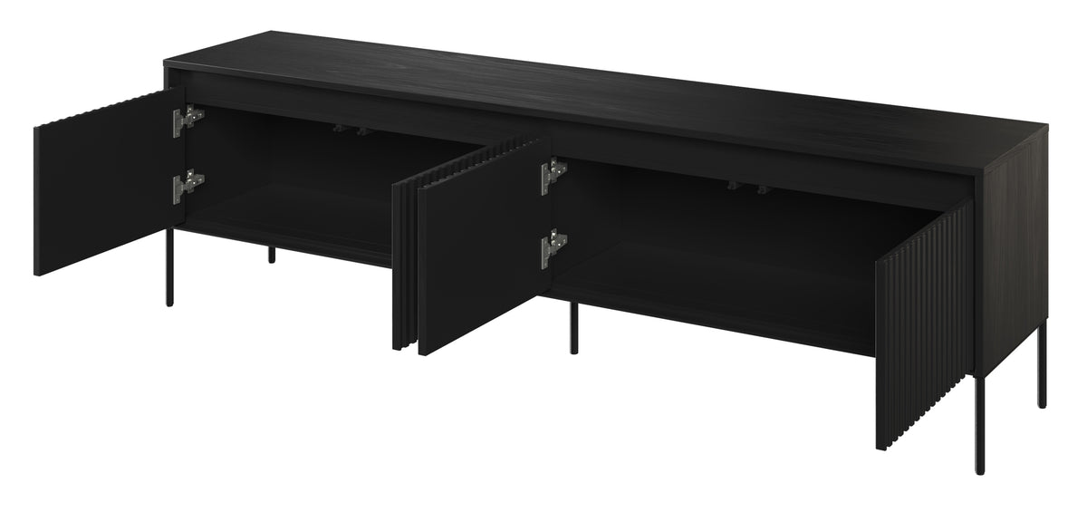 Meuble TV Trend 193 cm avec LED Noir