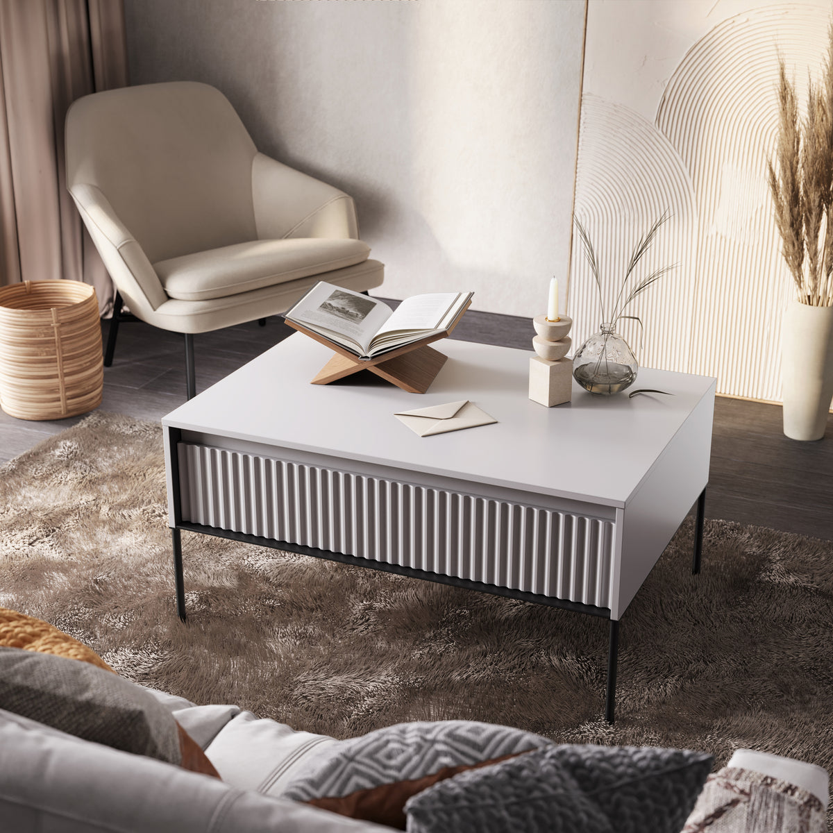 Table basse Trend 100 cm Blanc