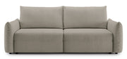 Canapé convertible 3 places Theolla avec coffre beige en chenille