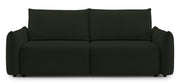 Canapé convertible 3 places Theolla avec coffre de rangement en chenille verte