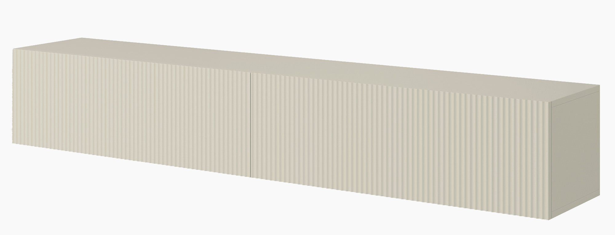 TV-Schrank Veldio mit gefräster Front 175 cm Grau-Beige, hängend