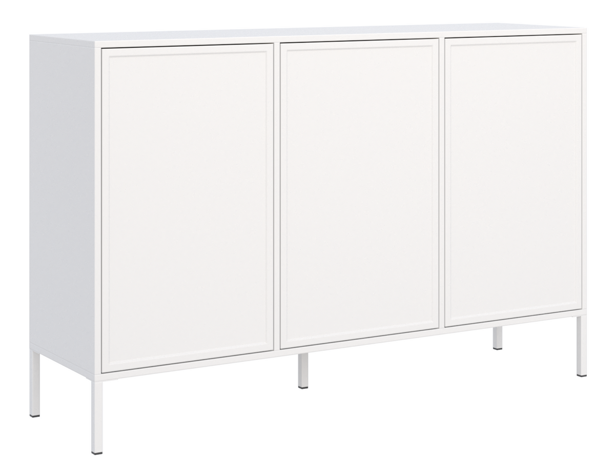 Commode 3 portes Velveto 150 cm blanc