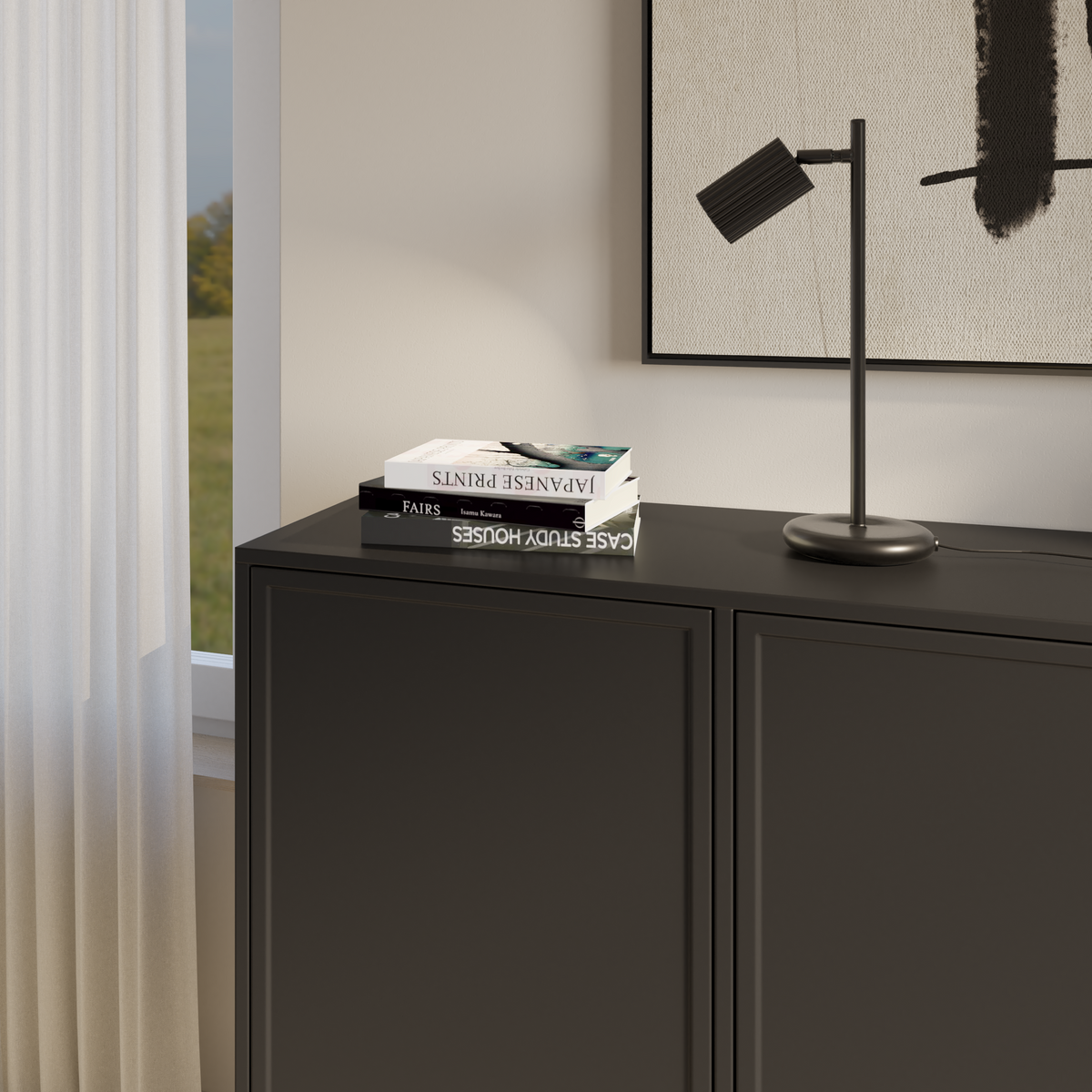 Velveto dreitürige Kommode 150 cm schwarz