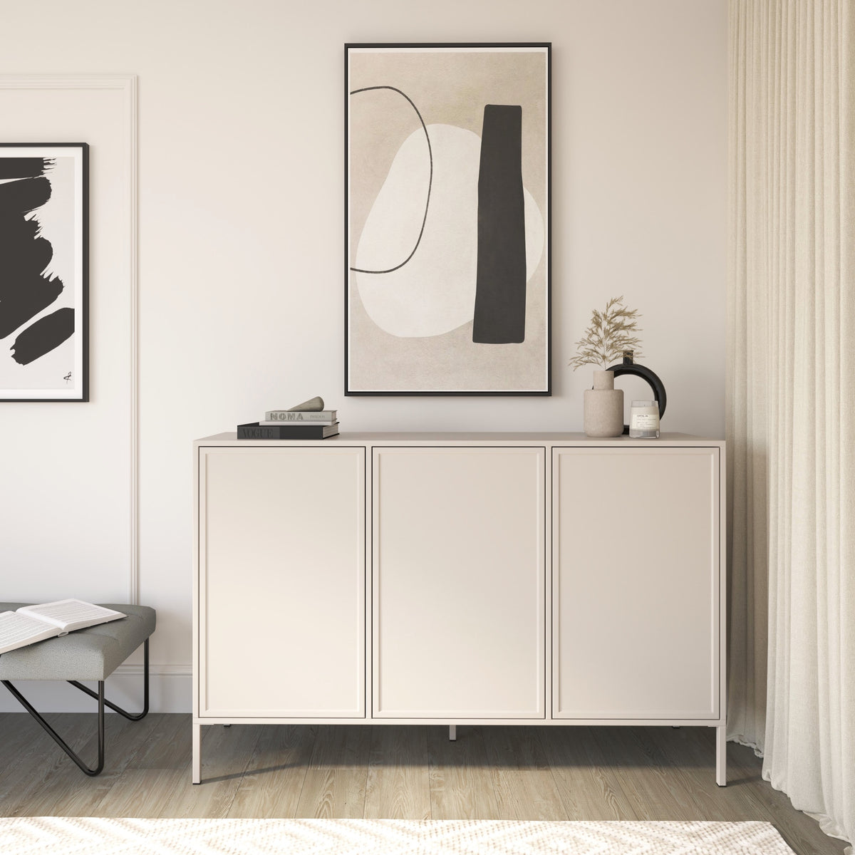 Drehtür-Kommode Velveto 150 cm Kaschmir