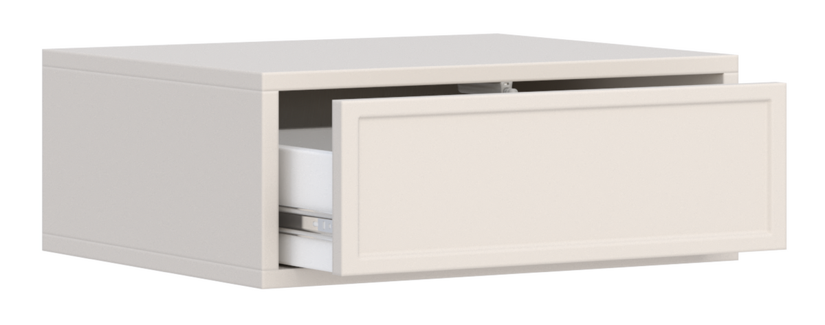 Table de chevet Velveto suspendue avec tiroir 50 cm cachemire