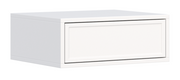 Table de chevet Velveto suspendue avec tiroir 50 cm blanc