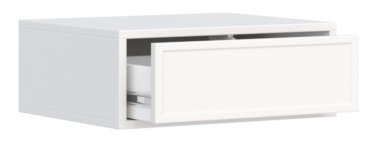 Table de chevet Velveto suspendue avec tiroir 50 cm blanc