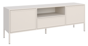Meuble TV Velveto 2 portes avec tiroir et niche 160 cm cachemire