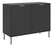 Commode 2 portes Vena 100 cm noir