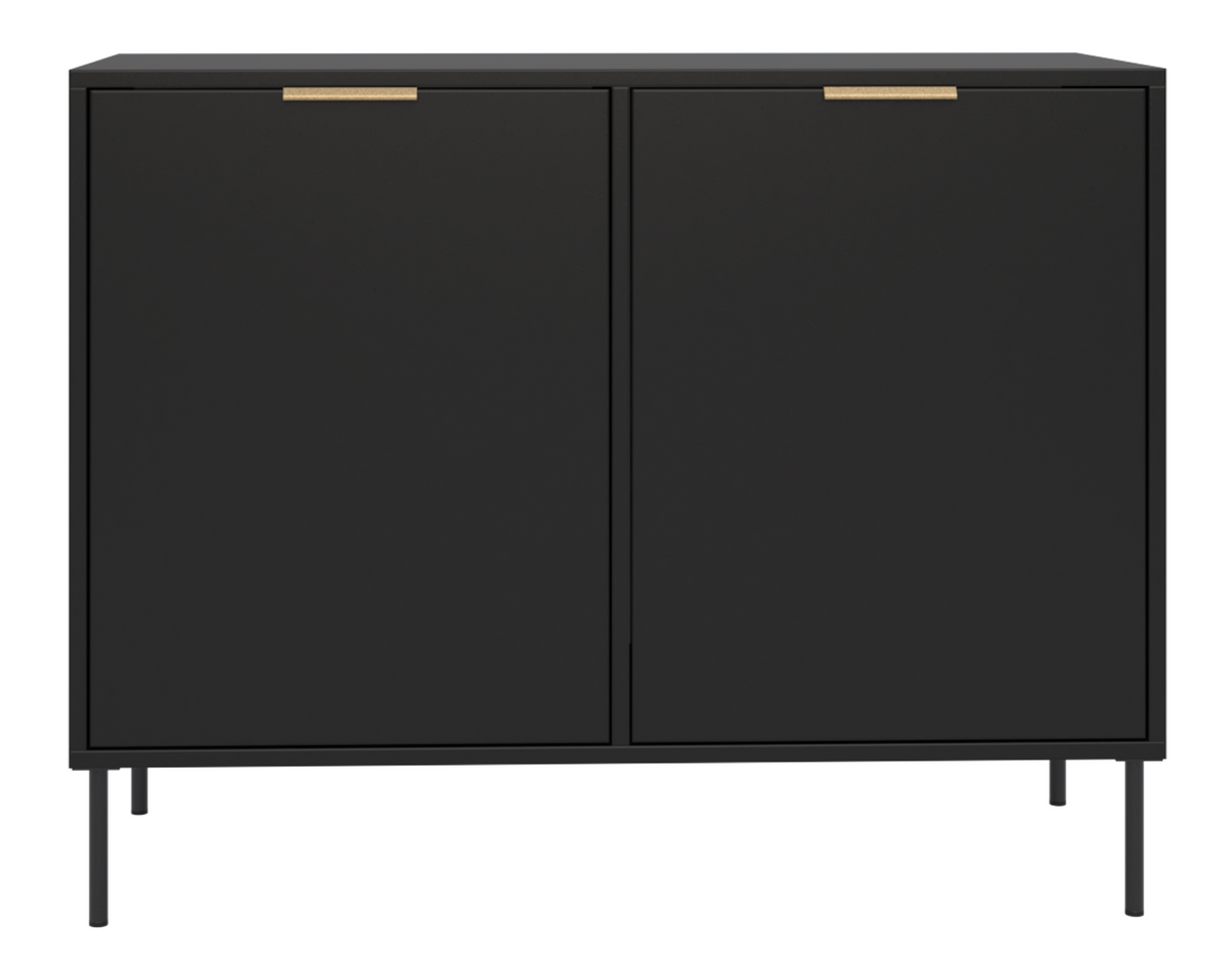 Commode 2 portes Vena 100 cm noir