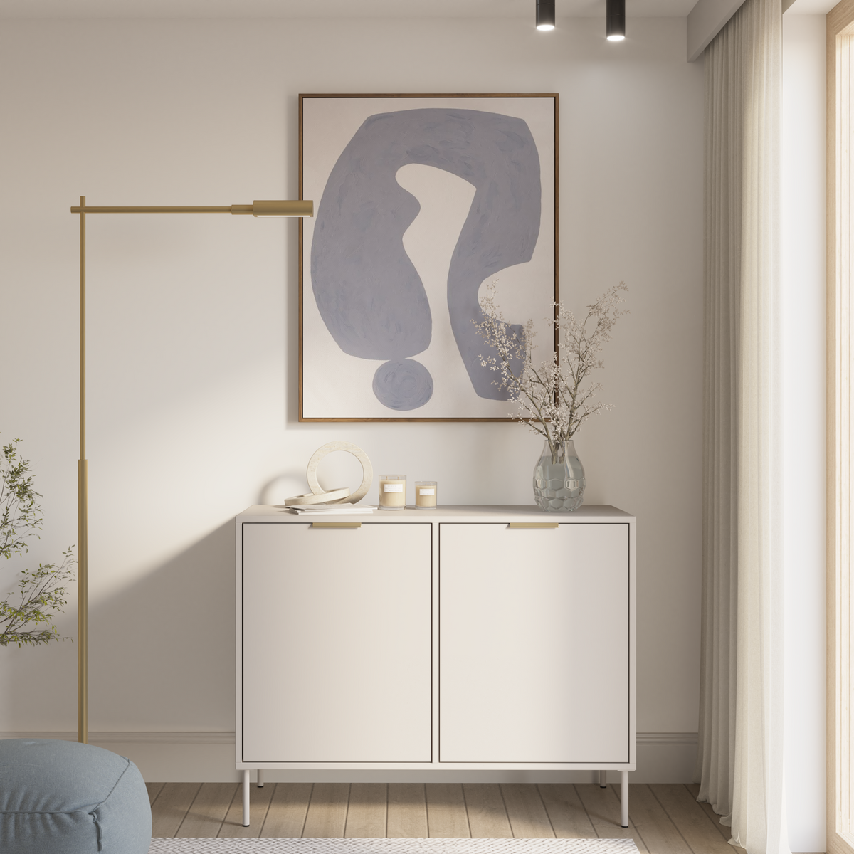 Commode 2 portes Vena 100 cm cachemire