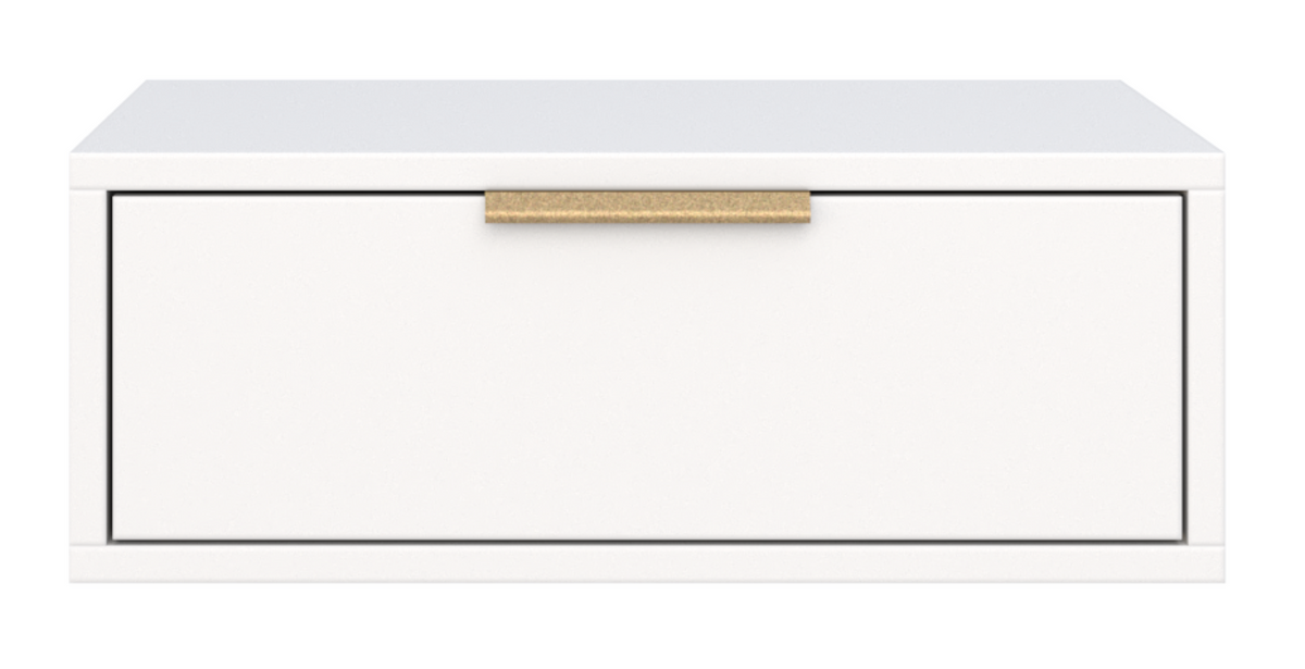 Table de chevet Vena suspendue avec tiroir 50 cm blanc