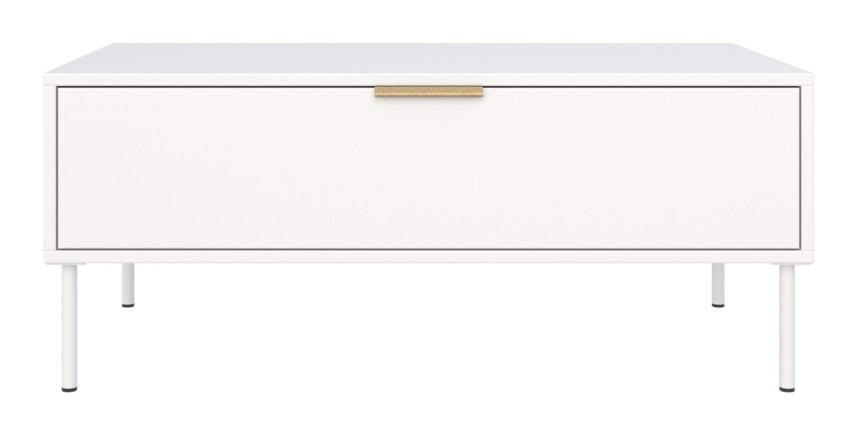 Couchtisch Vena mit Schublade 100x50 cm weiß