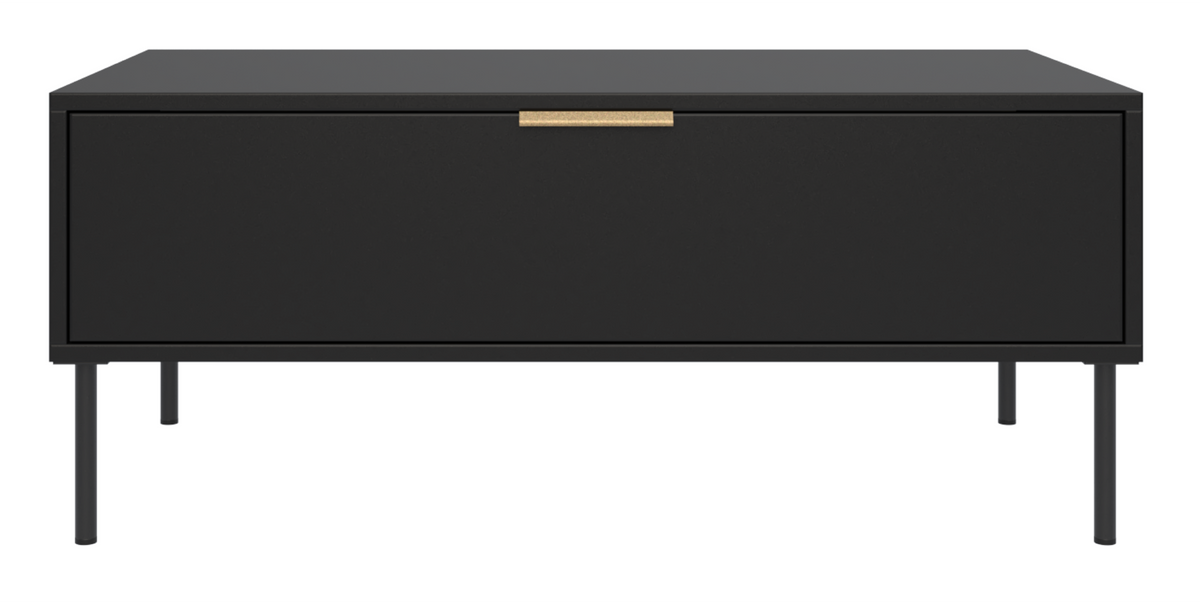 Couchtisch Vena mit Schublade 100x50 cm schwarz