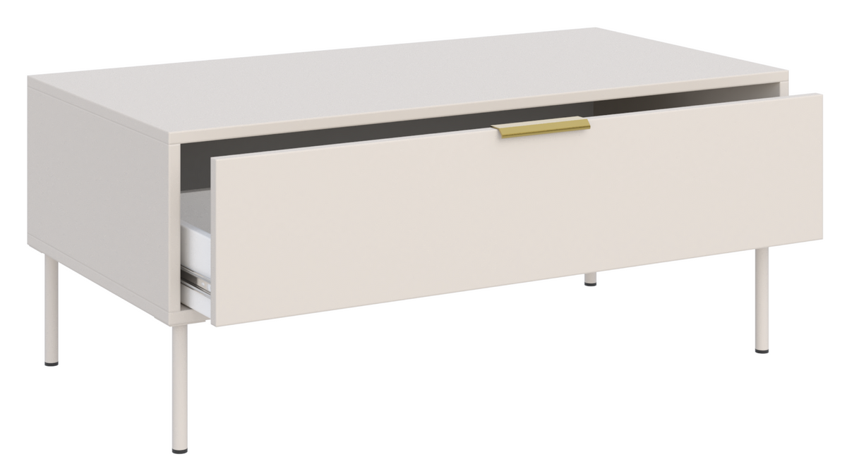 Vena Couchtisch mit Schublade 100x50 cm Kaschmir