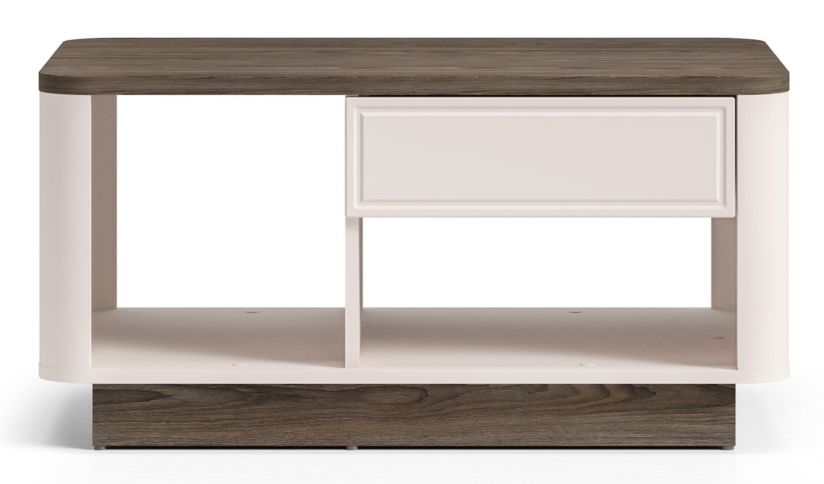 Table basse Vilavio avec tiroir et niches 60x90 cm Kaszmir/Dąb Windmill Dark