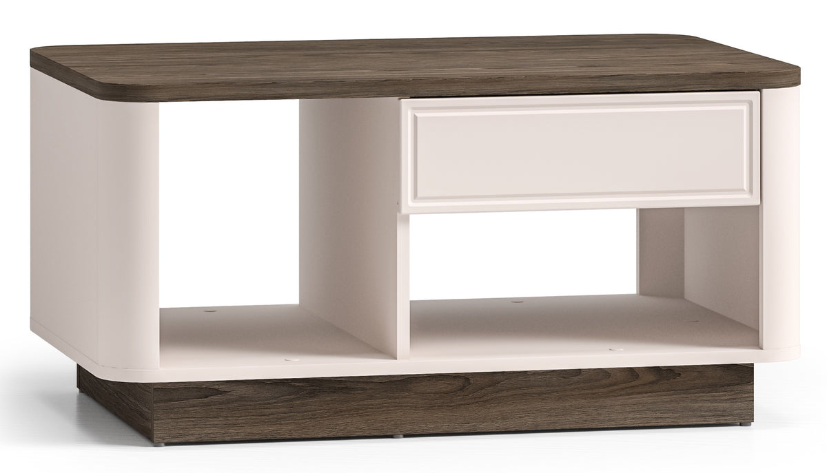 Table basse Vilavio avec tiroir et niches 60x90 cm Kaszmir/Dąb Windmill Dark