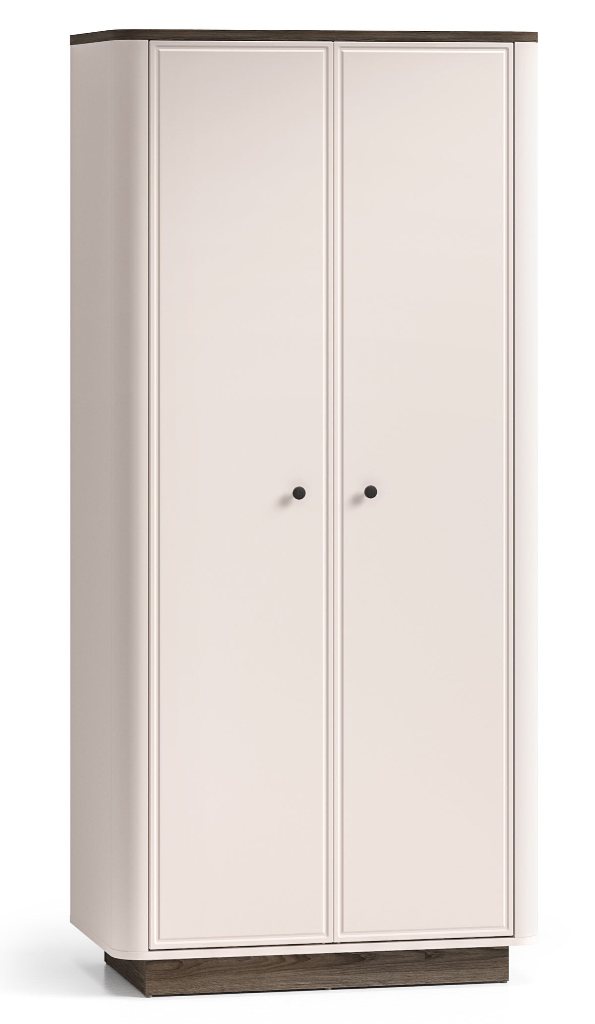 Armoire deux portes Vilavio avec tringle et étagères 92 cm Cachemire/Chêne Windmill Dark