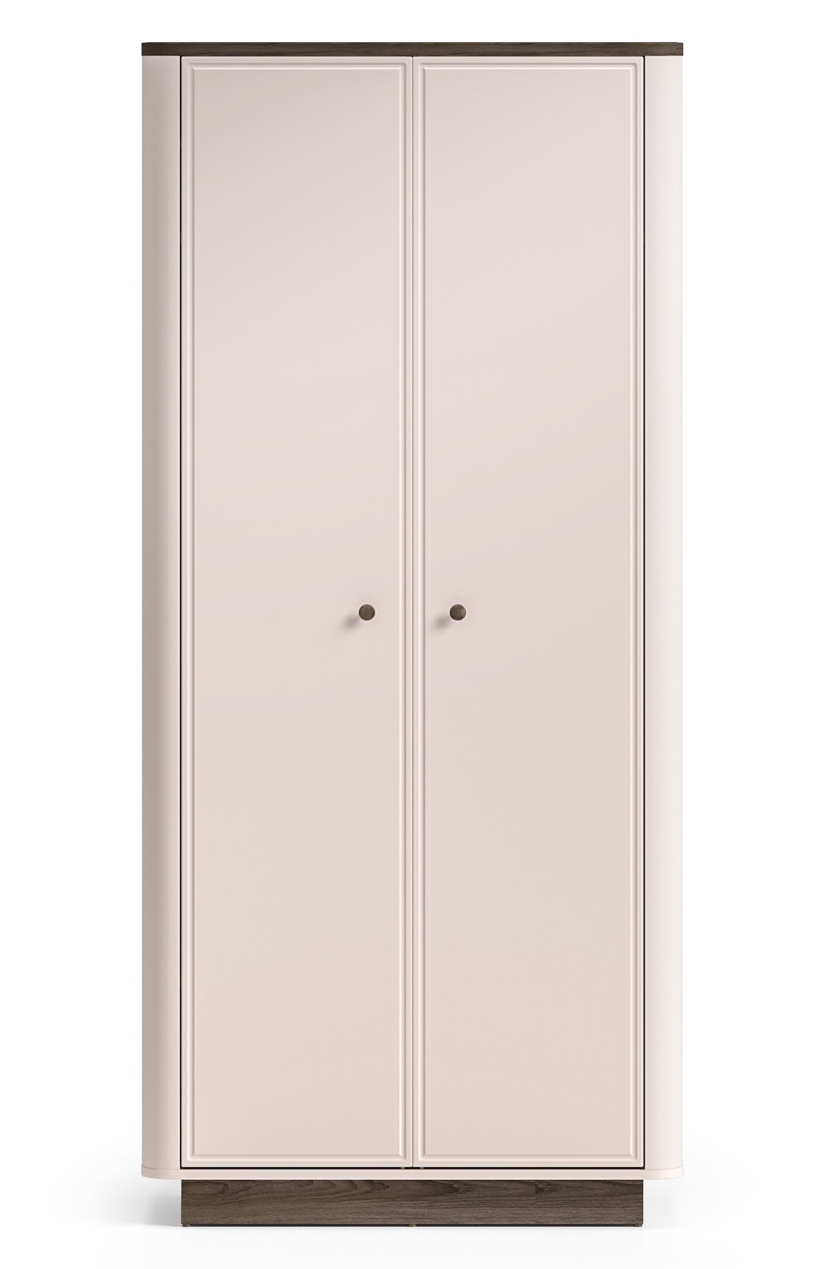 Armoire deux portes Vilavio avec tringle et étagères 92 cm Cachemire/Chêne Windmill Dark