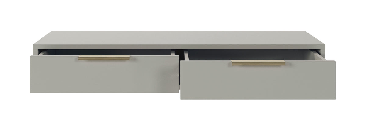 Toilette suspendue Viviaro avec deux tiroirs 110 cm cachemire