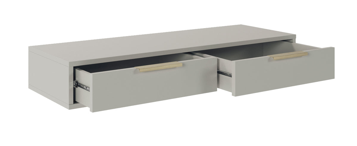 Toilette suspendue Viviaro avec deux tiroirs 110 cm cachemire