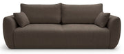 Canapé convertible 3 places Zordo avec rangement en chenille marron