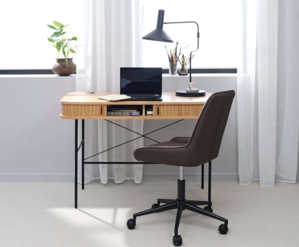 Bureau Gativel 120x60 cm lamelles chêne naturel