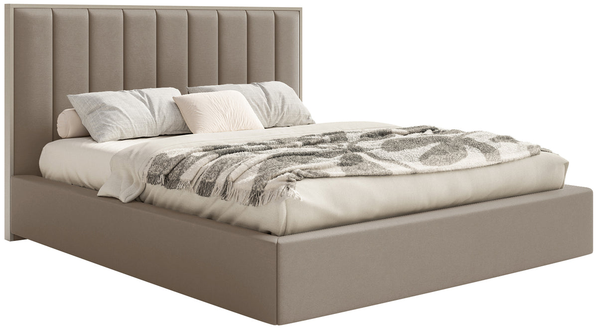 Polsterbett 160x200 cm Togents brauner Velours mit wasserabweisender Beschichtung