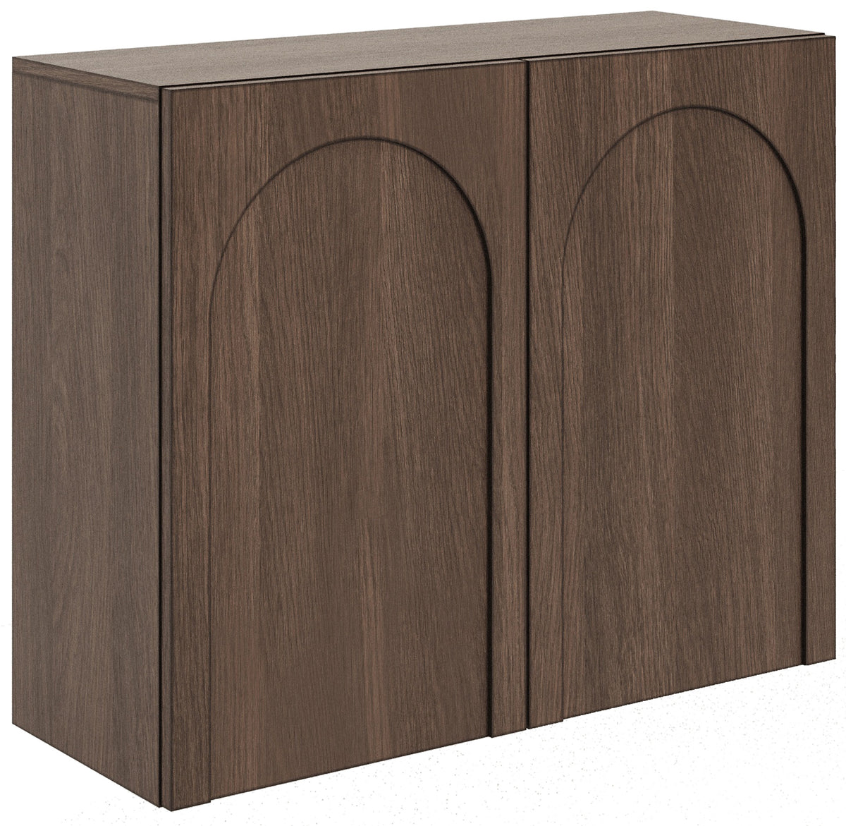 Commode 2 portes Arkadia avec façades fraisées 100 cm chêne Dunin