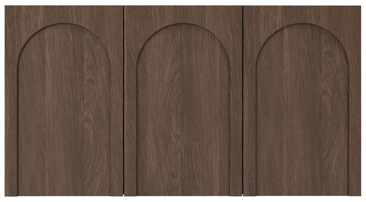 Commode trois portes Arkadia avec façades fraisées 150 cm chêne Dunin