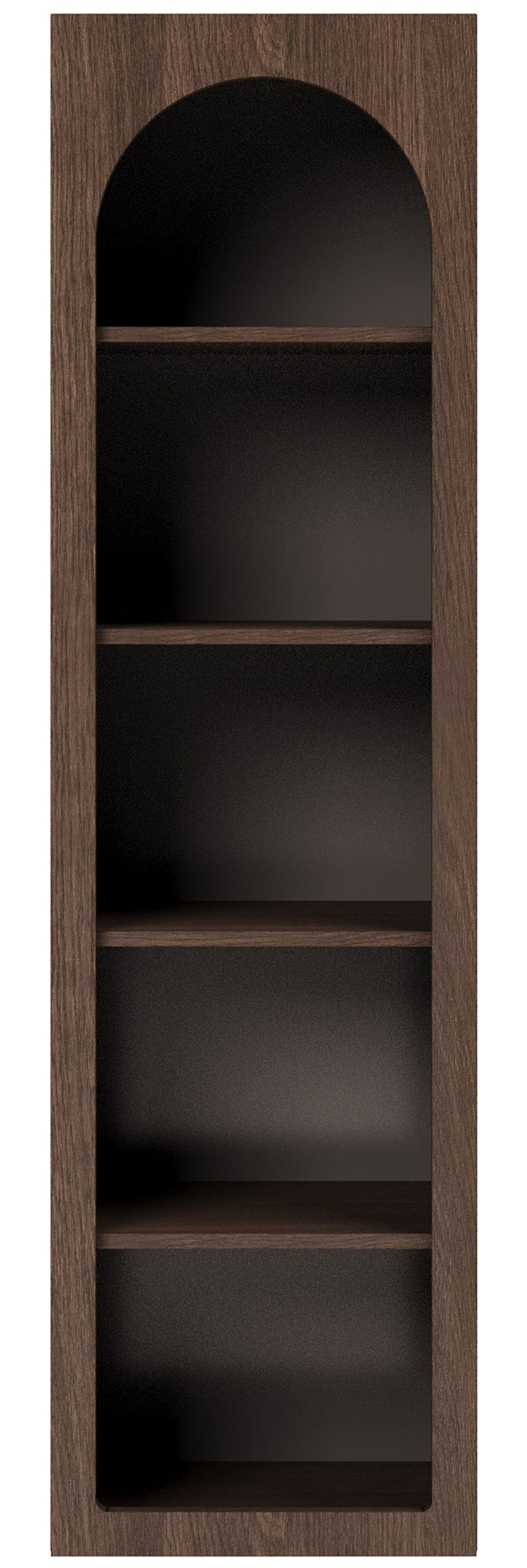 Offenes Regal Arkadia mit fünf 50 cm breiten Regalböden in Eiche Dunin