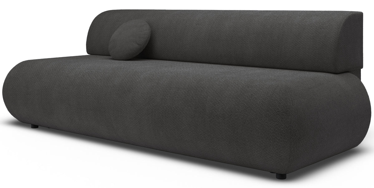 Canapé convertible 3 places Armone en chenille graphite