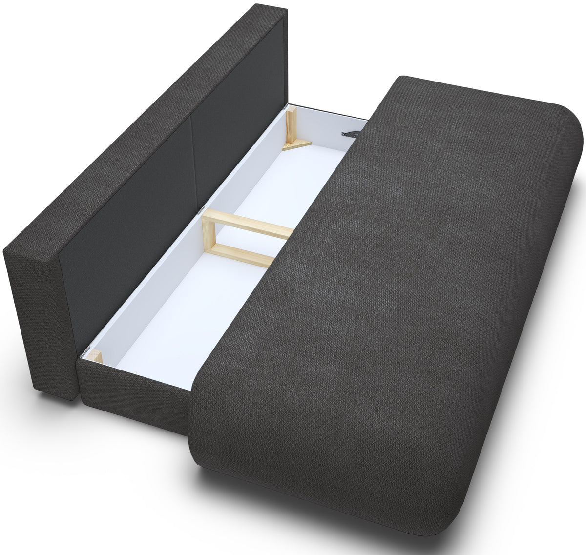Canapé convertible 3 places Armone en chenille graphite