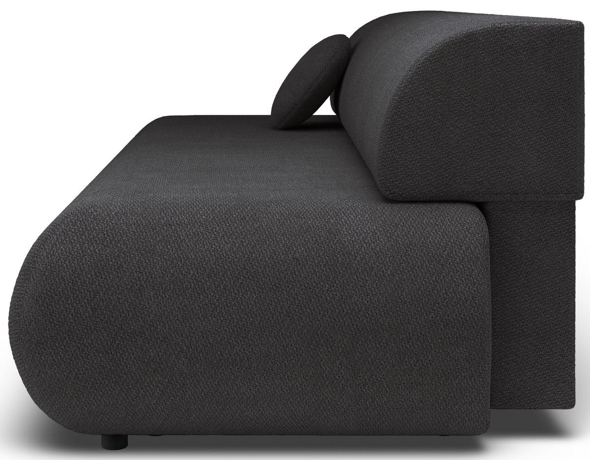 Canapé convertible 3 places Armone en chenille graphite