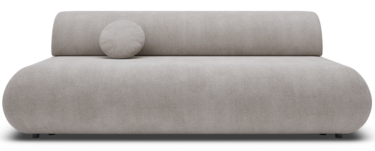Dreisitziges ausklappbares Sofa Armone in Hellgrau Chenille