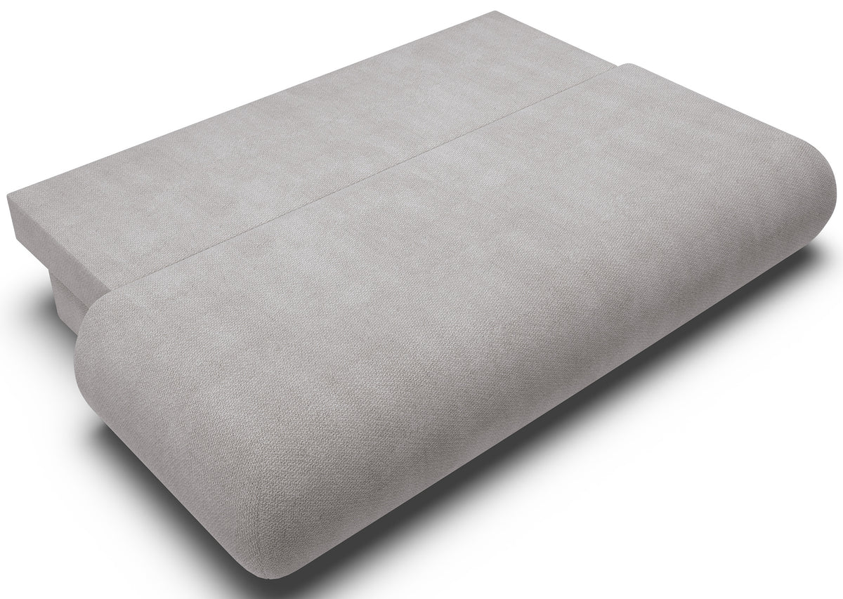 Dreisitziges ausklappbares Sofa Armone in Hellgrau Chenille