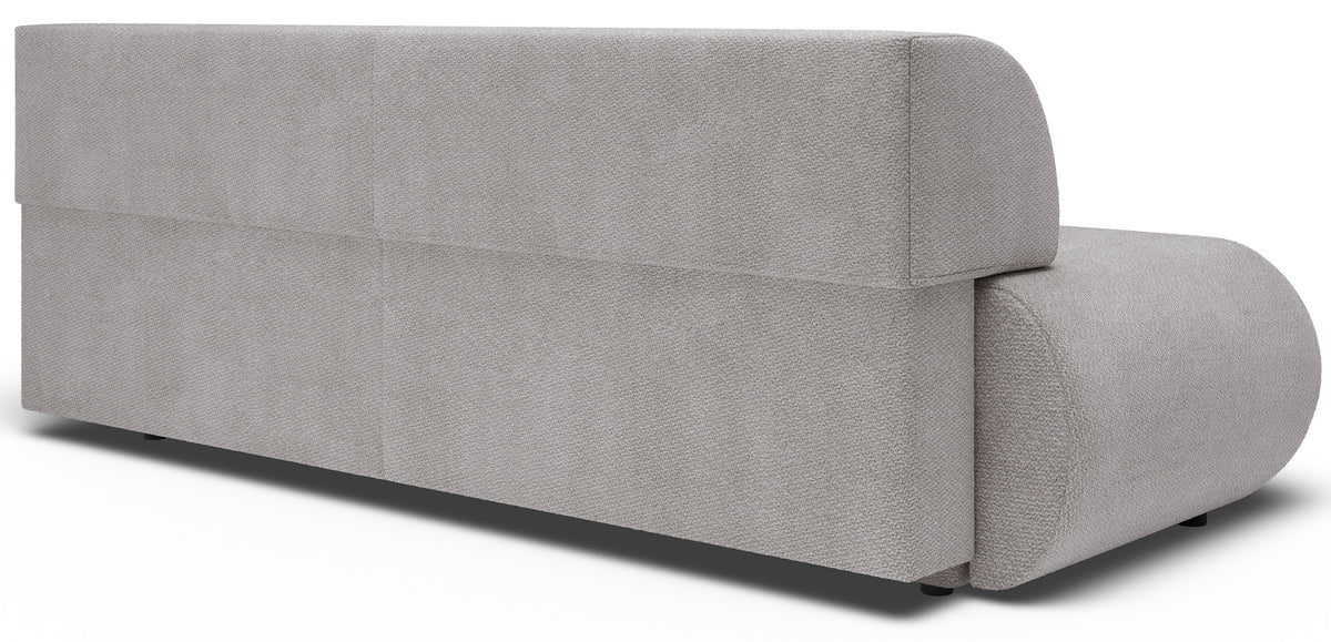 Dreisitziges ausklappbares Sofa Armone in Hellgrau Chenille