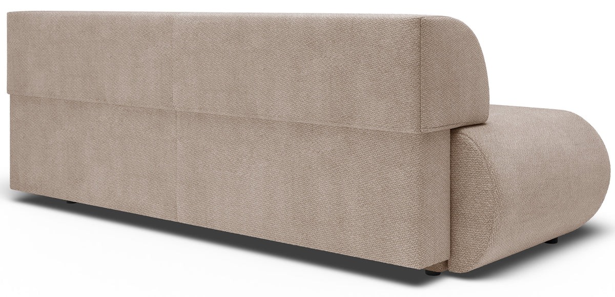 Dreisitziges ausklappbares Sofa Armone in Beige, Chenille