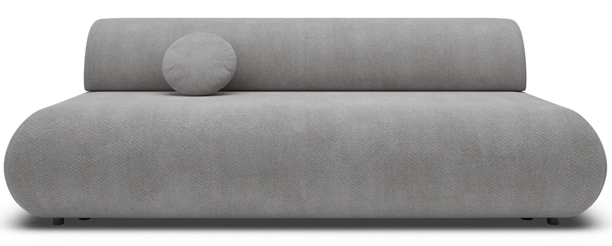 Dreisitziges ausklappbares Sofa Armone in grauem Chenille