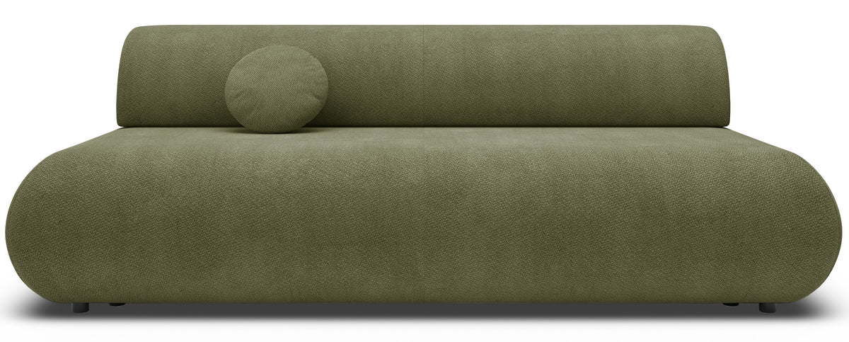 Drei-Sitzer-Schlafsofa Armone in Olivgrün Chenille