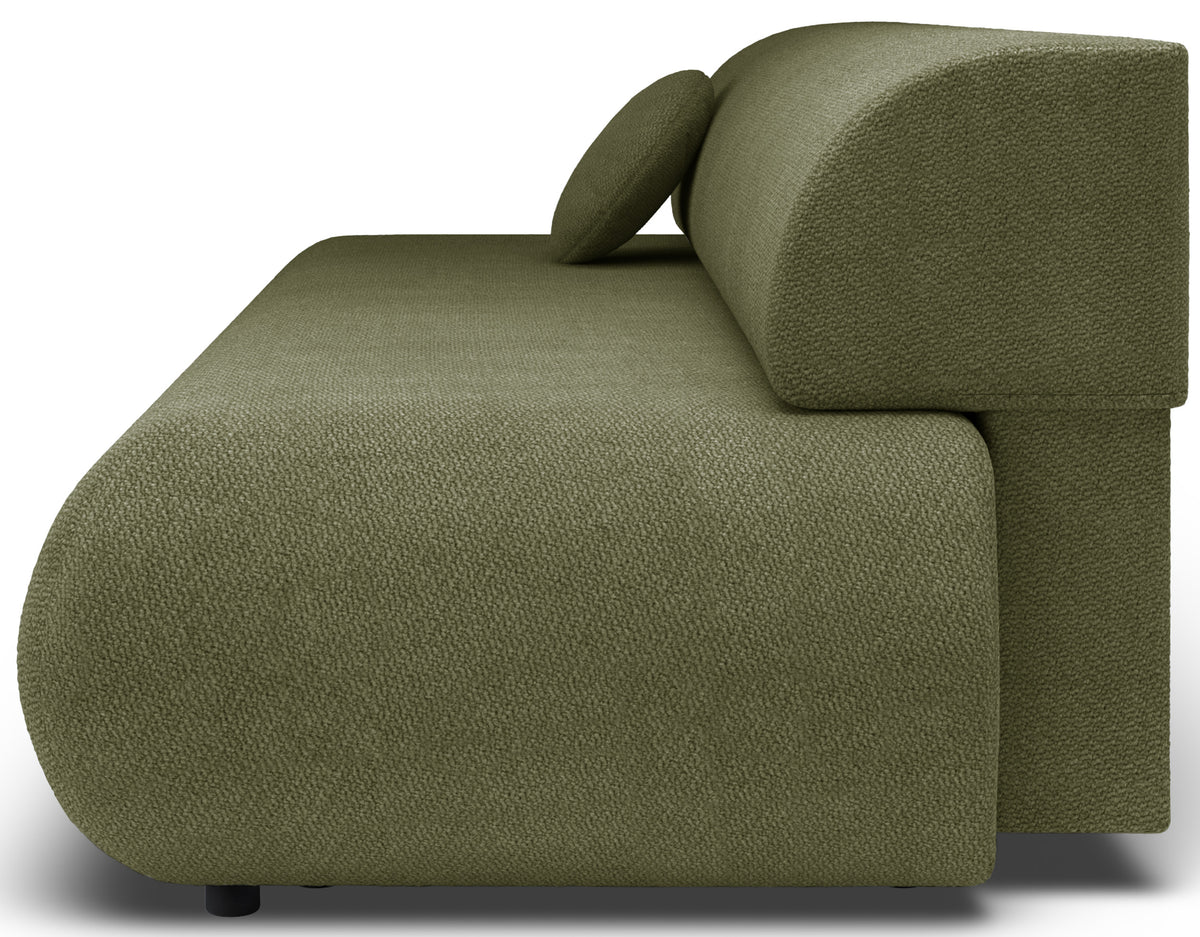 Drei-Sitzer-Schlafsofa Armone in Olivgrün Chenille