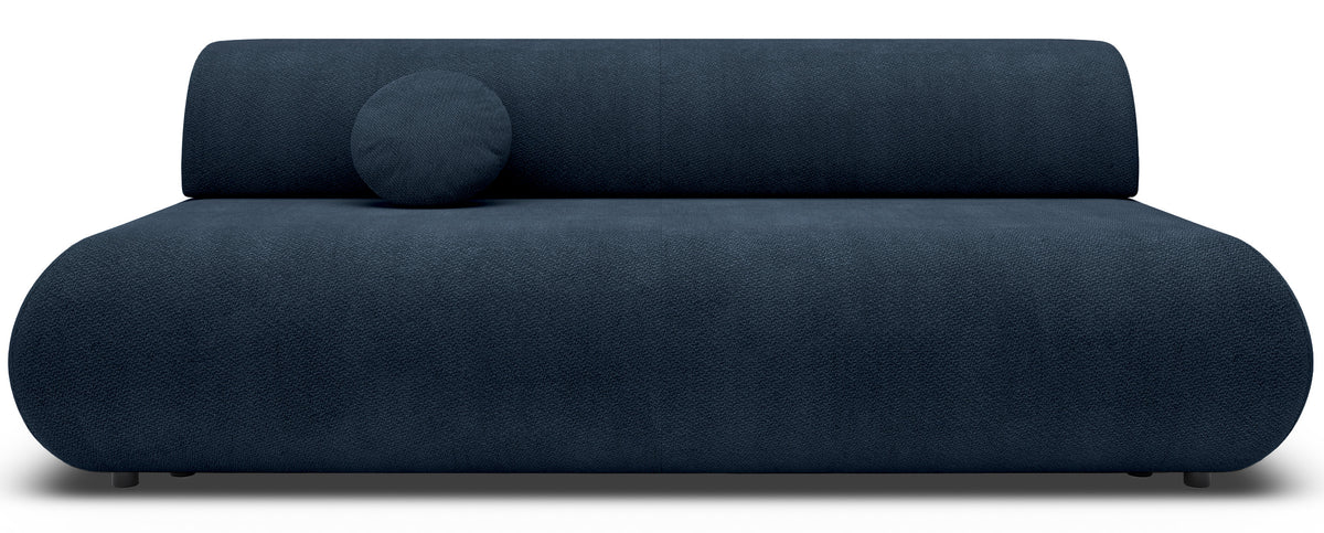 Canapé convertible 3 places Armone en chenille bleu marine