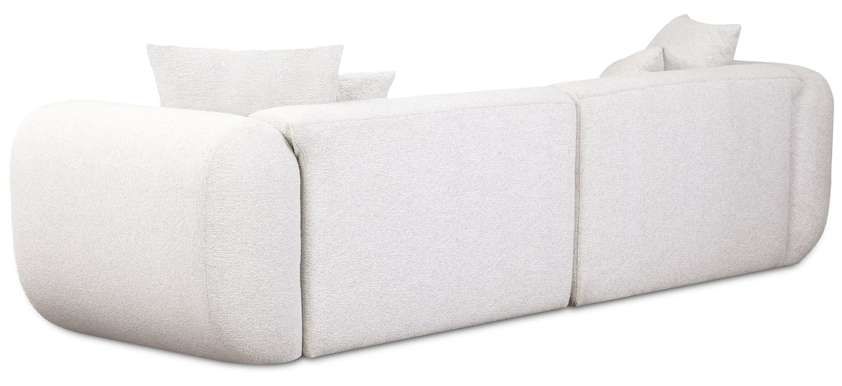 Modulare Eckcouch Baomi L-förmig linksseitig in grau-beige Chenille