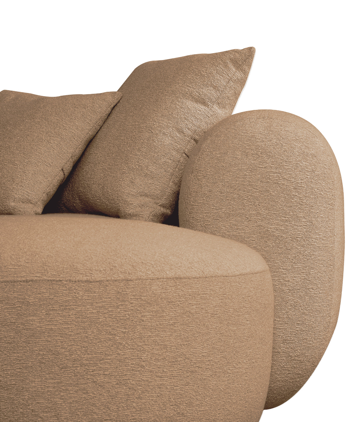 Modulares Ecksofa Baomi in L-Form mit Ottomanen, rechtsseitig, senfgelber Chenillestoff