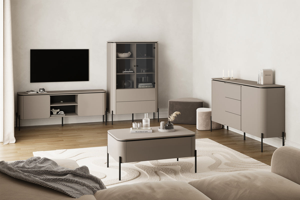 Commode 2 portes Calderis avec 3 tiroirs 163 cm congo