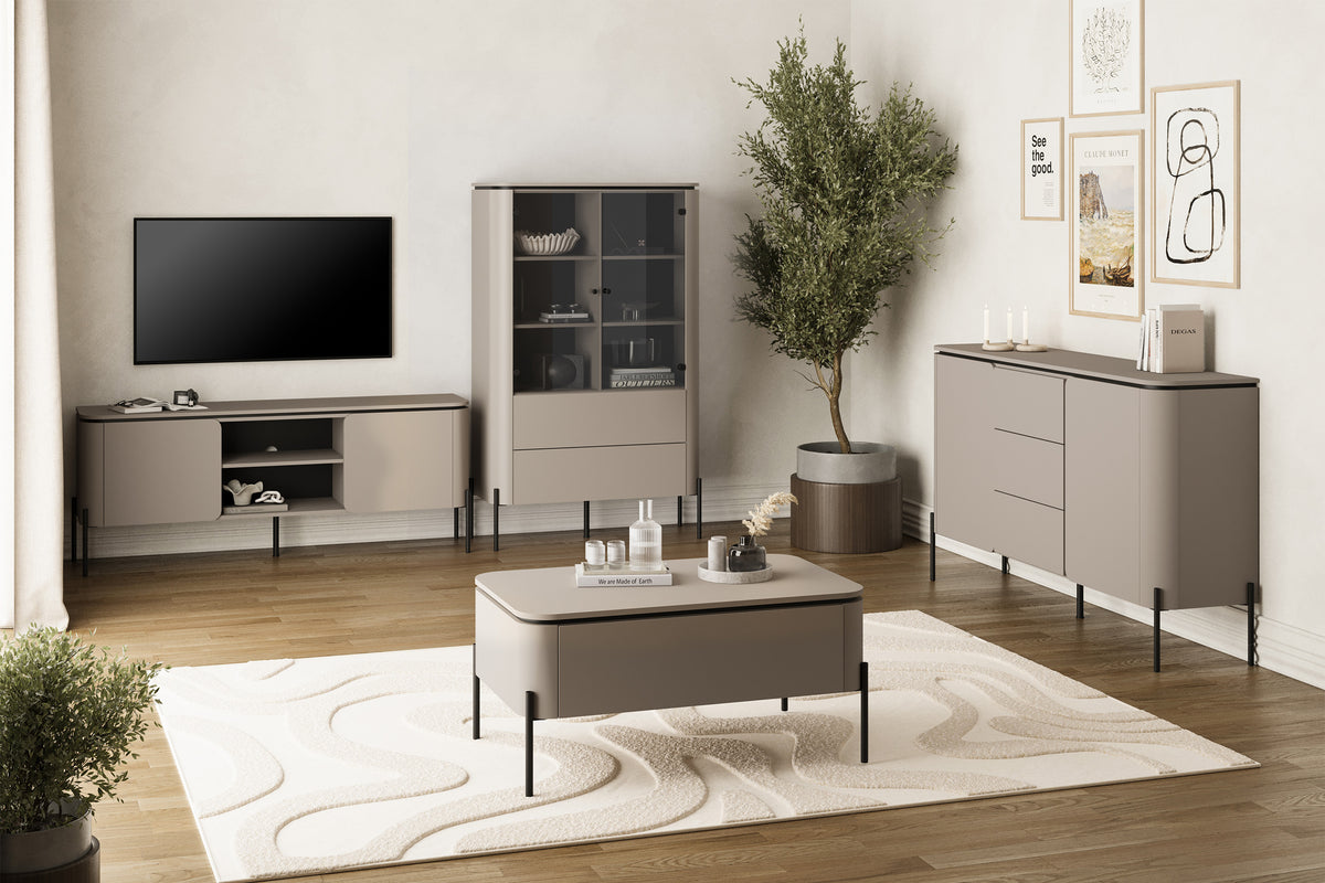 Commode 2 portes Calderis avec 3 tiroirs 163 cm congo